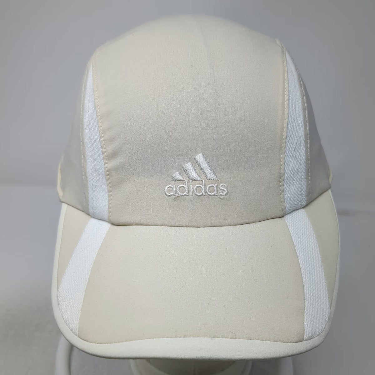 adidas Baseball Cap Beige L/XL ClimaCool Mesh Strapback Embroidered Logo hat