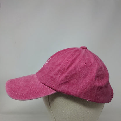 Normal Isn't Coming Back Jesus Is Slideback Hat Pink One Size Adjustable Cotton
