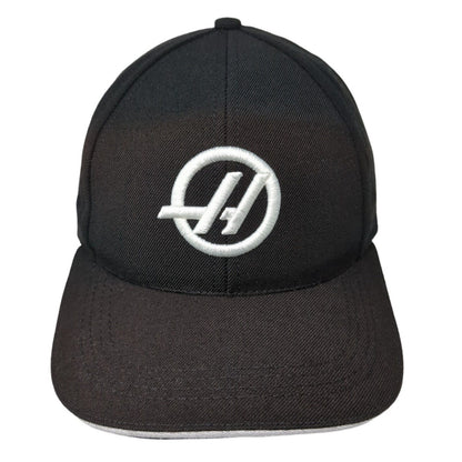 Haas Snapback Hat Black One Size Adjustable Embroidered 6 Panel Graffiti