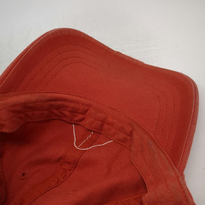 American Eagle Baseball Cap Orange One Size Distressed Snowboard Patch AE Hat