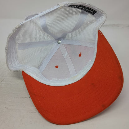 Richardson Trucker Hat Orange White One Size Goodwood Barbecue Company Mesh