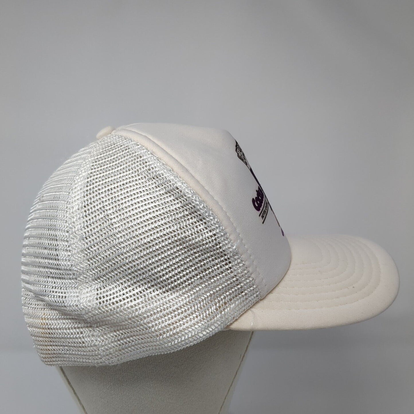 Cactus Pete's Royal Flush Plus Snapback Trucker Hat White Cream OS Mesh Back