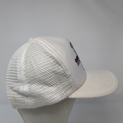 Cactus Pete's Royal Flush Plus Snapback Trucker Hat White Cream OS Mesh Back