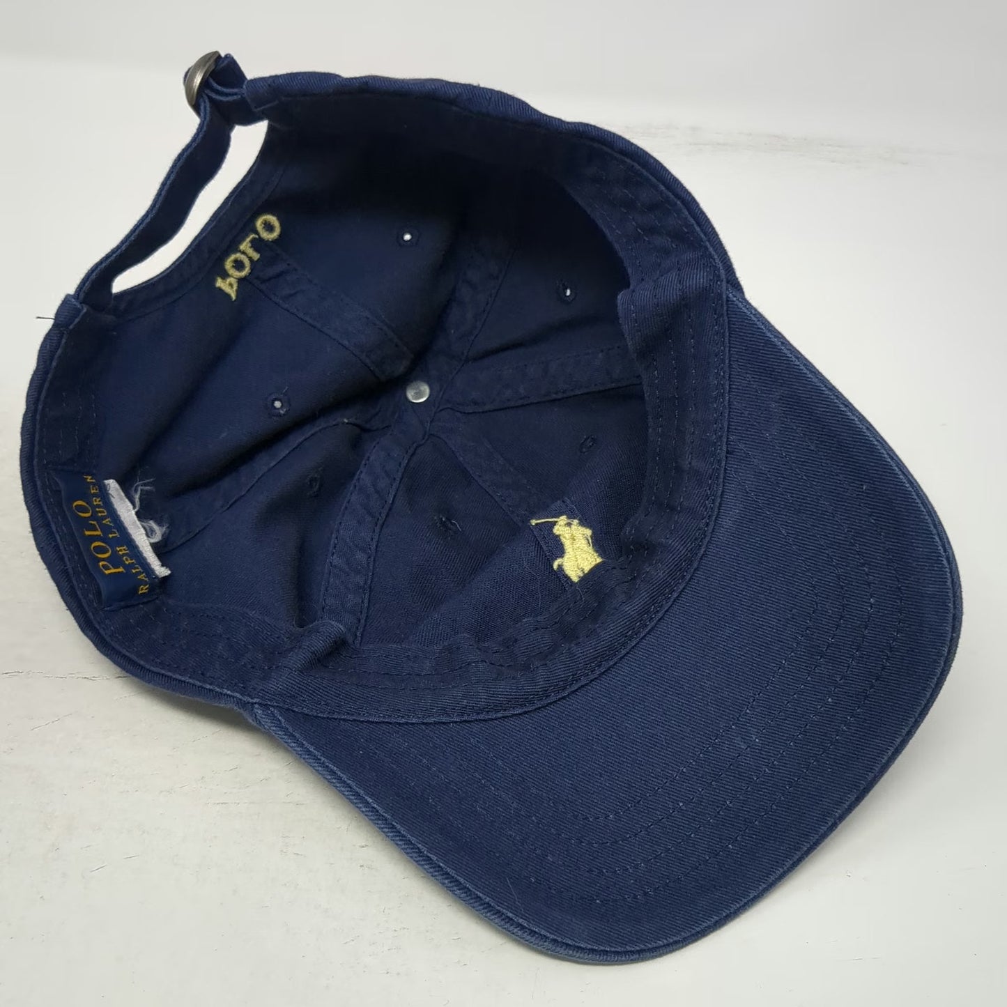 Polo Ralph Lauren Baseball Cap Blue One Size Adjustable Cotton Small Pony Hat
