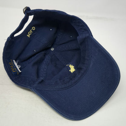 Polo Ralph Lauren Baseball Cap Blue One Size Adjustable Cotton Small Pony Hat