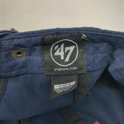 '47 Baseball Cap Blue One Size Adjustable Slideback Embroidered Letter P Hat