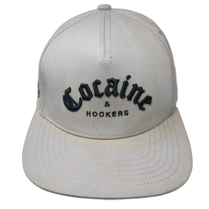 Golf Gods 5 Panel Gray One Size Snapback Cocaine Hookers Graphic Flat Brim Hat