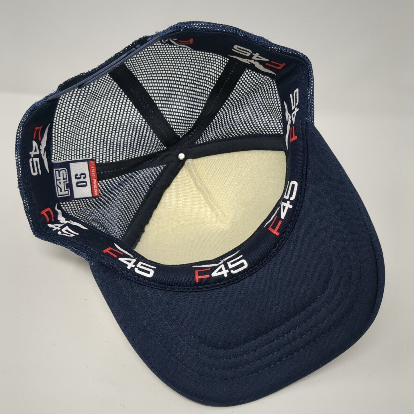 Functional 45 Training Snapback Trucker Hat Blue One Size Adjustable Mesh Back