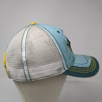 LandShark Trucker Hat Blue One Size Mesh Snapback Distressed Island Style Lager