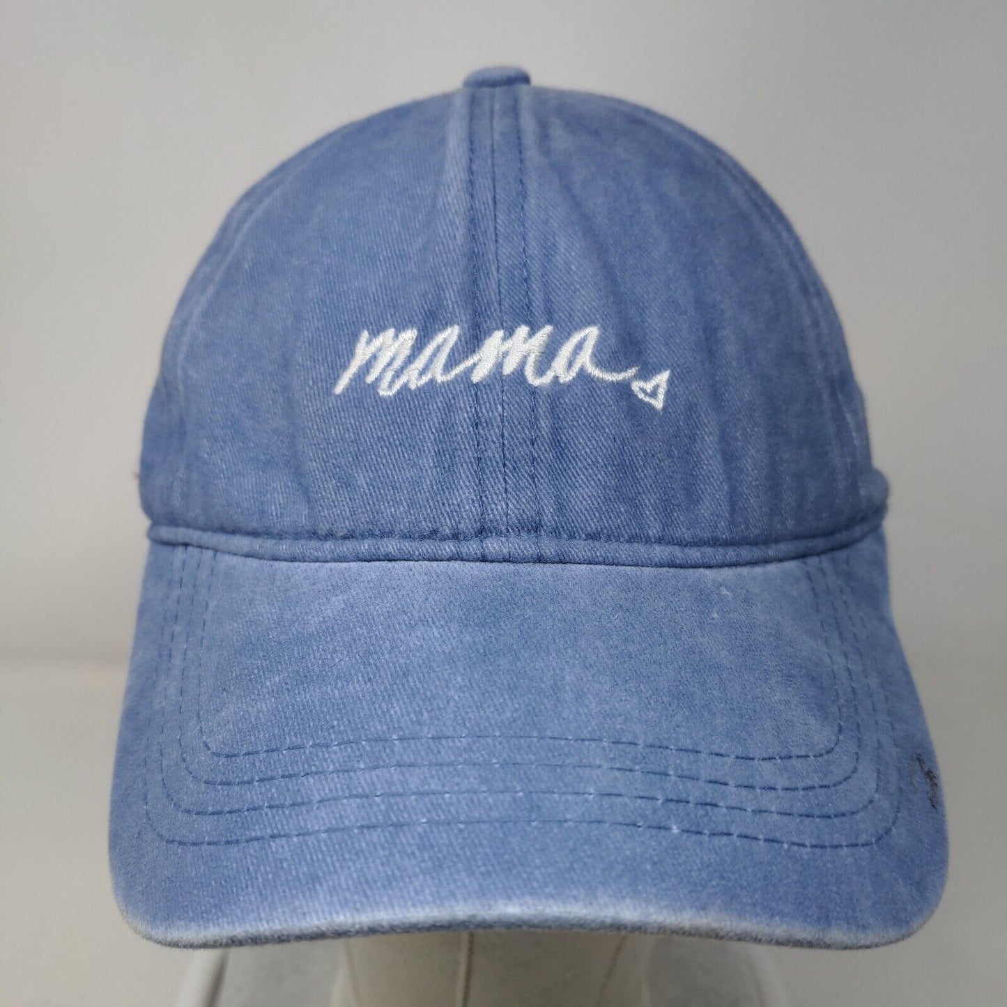 Mama Slideback Hat Blue OSFM Adjustable Embroidered 6 Panel David and Young