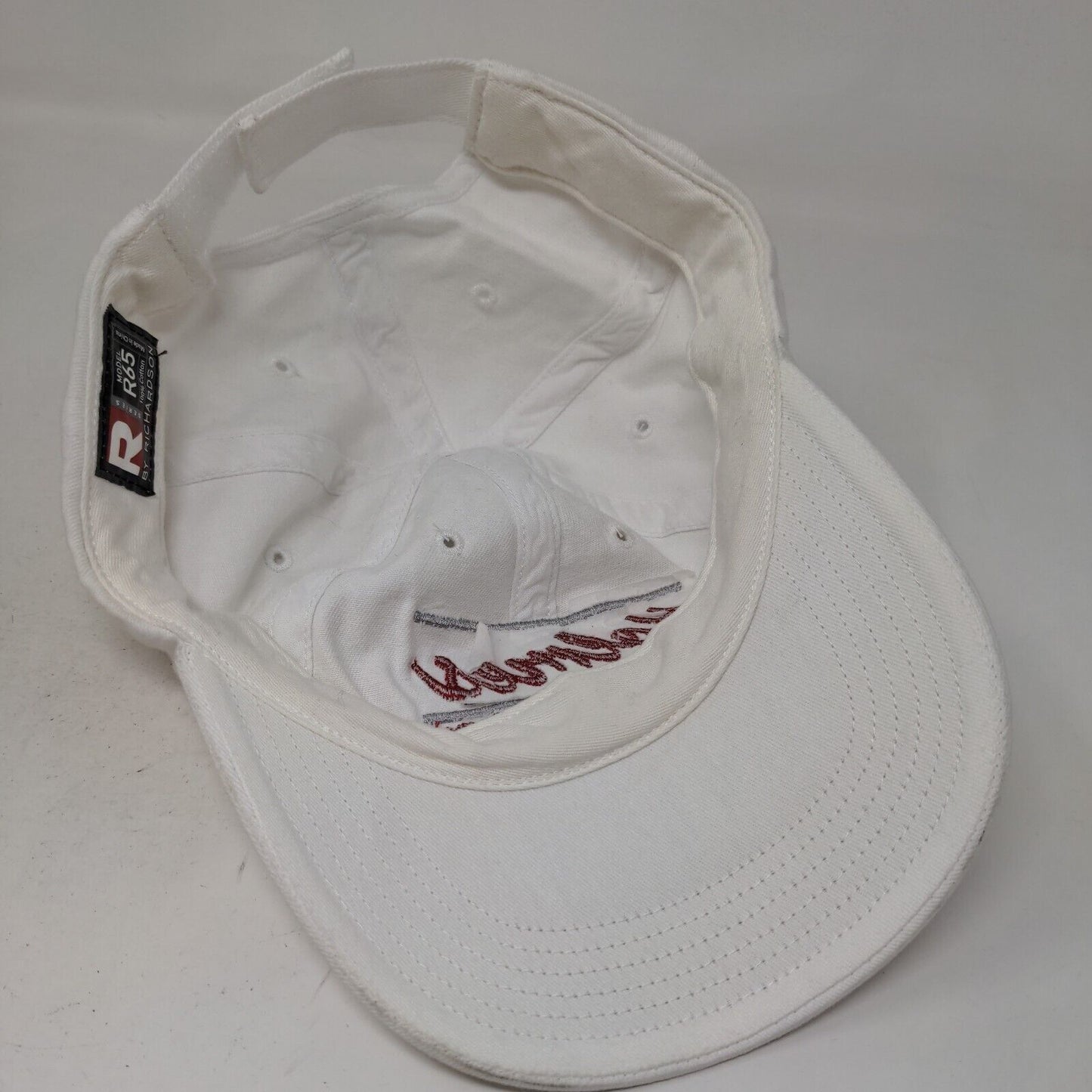 Richardson Men's Strapback Hat White Embroidered Holmes Community College Logo