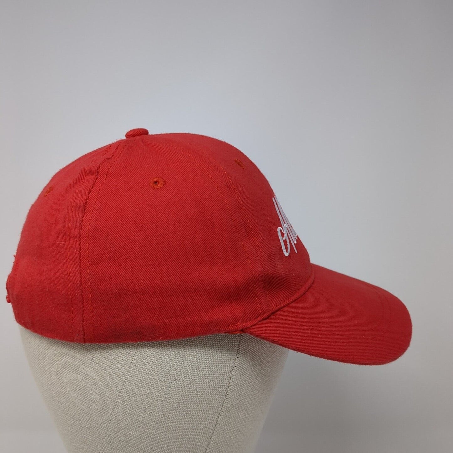 Allstars Snapback Hat Red One Size Adjustable Embroidered Vented Holes 6 Panel