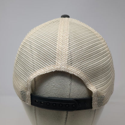 Cap America Trucker Hat Gray Beige One Size Abington Bank Logo Mesh Snapback
