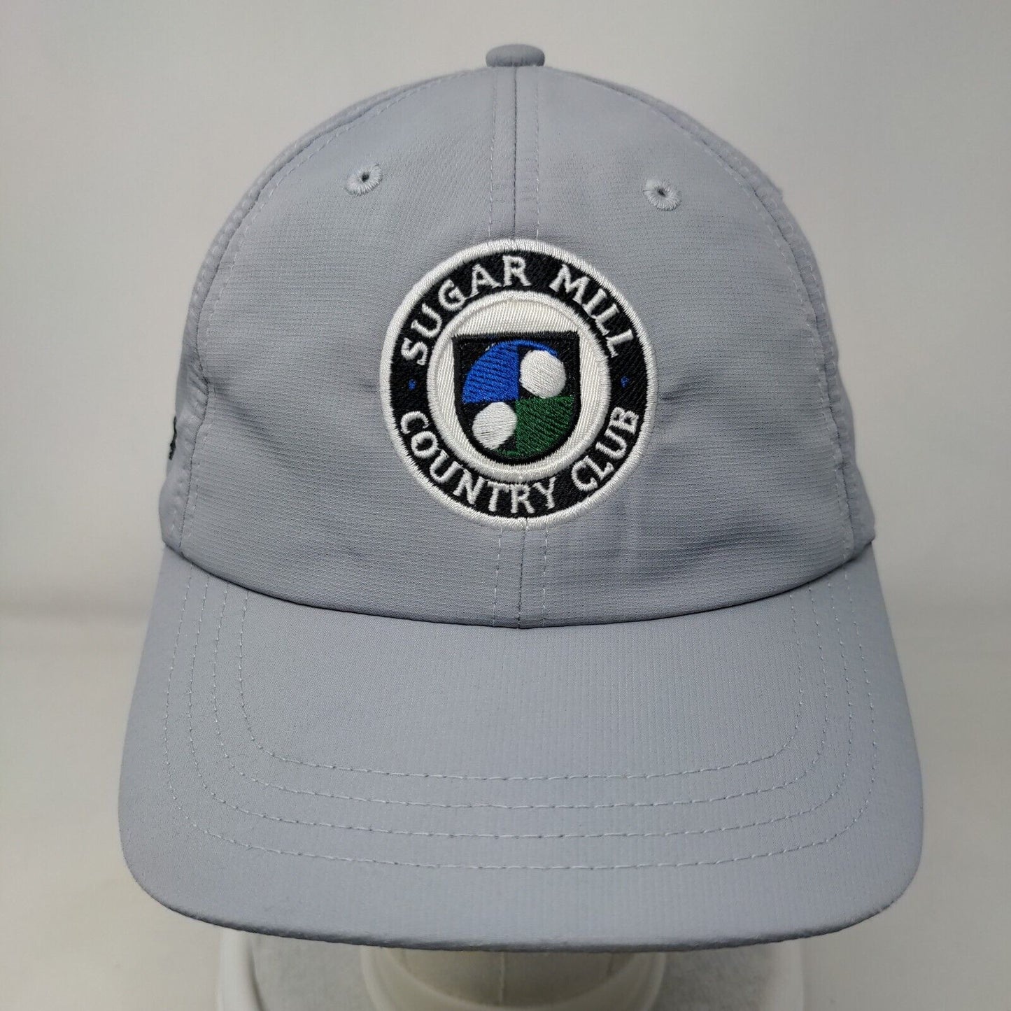Sugar Mill Country Club Staff Strapback Hat Gray Classic Fit Ahead Performance