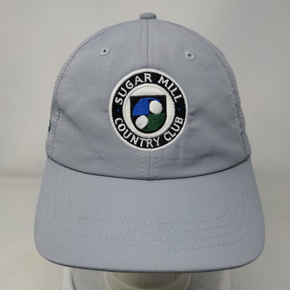 Sugar Mill Country Club Staff Strapback Hat Gray Classic Fit Ahead Performance