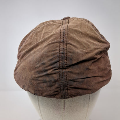 Unbranded Fitted Hat Brown One Size Lightweight Distressed Solid Blank