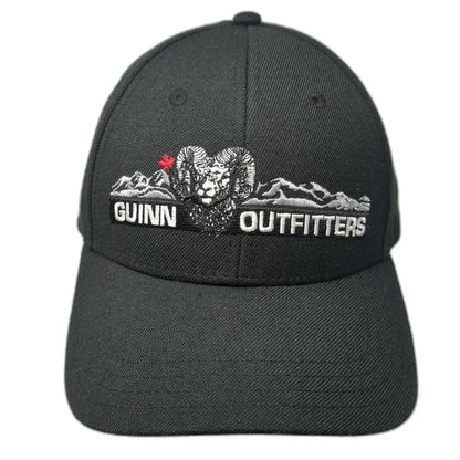 Guinn Outfitters Snapback Black Hat One Size Ram Mountain Canada Maple Leaf