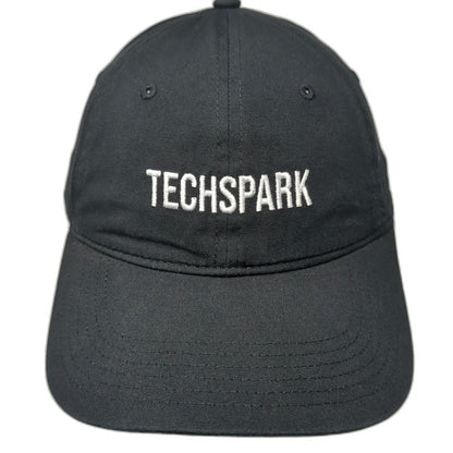 Microsoft TechSpark Baseball Cap Black One Size Cotton Slideback Hat Embroidery