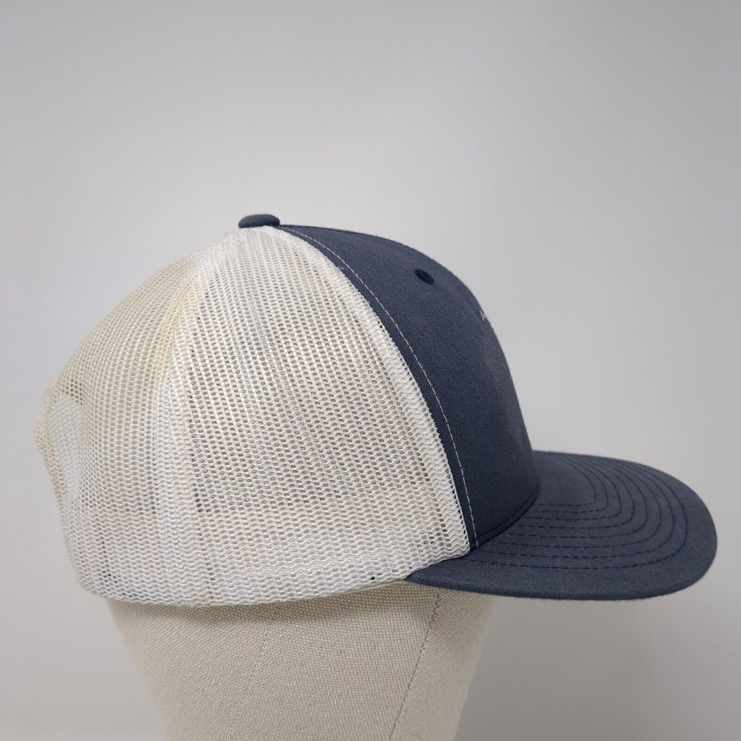 The Classics Yupoong Snapback Trucker Hat Blue One Size Adjustable Mesh Back