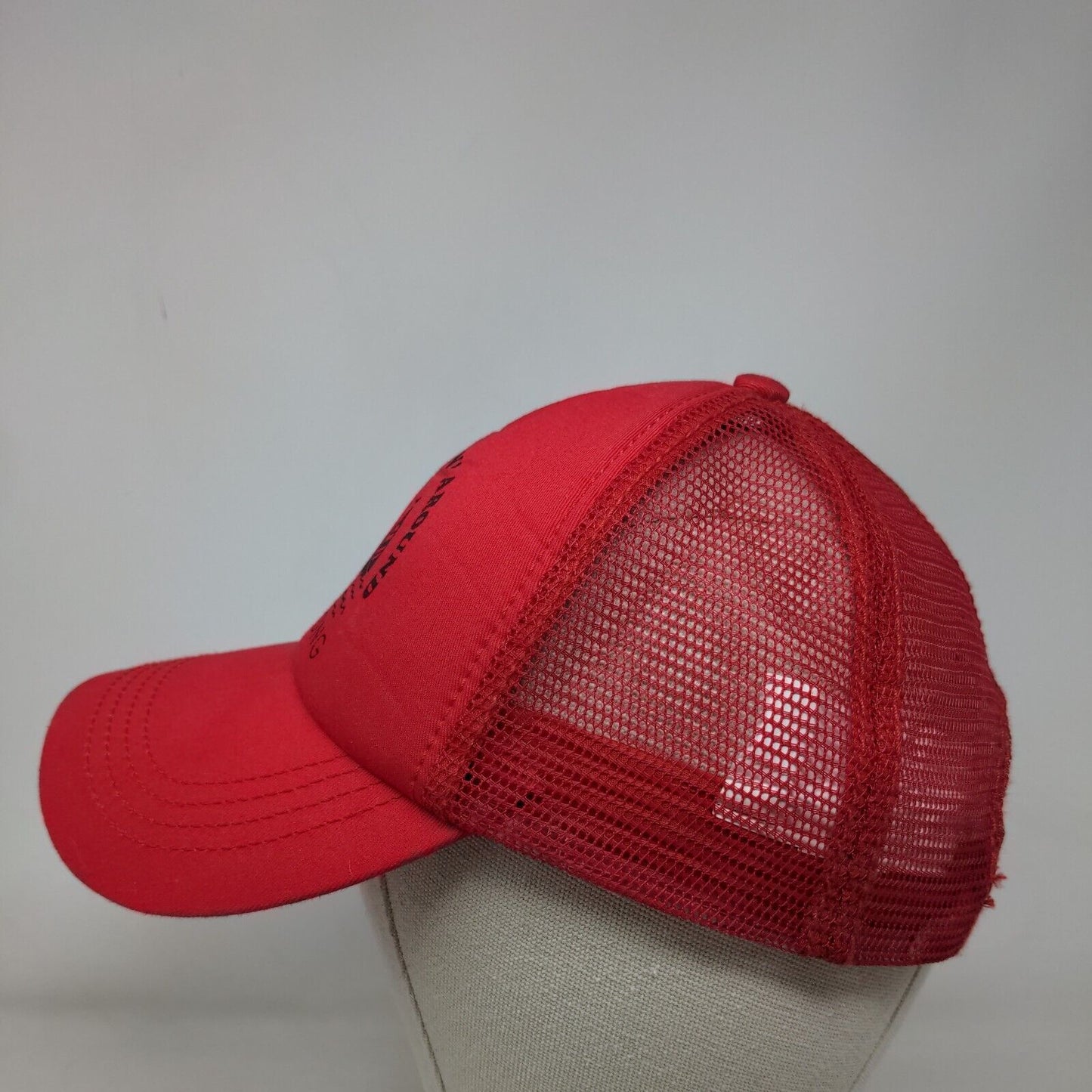 Billabong Beach Bummin' Around Snapback Trucker Hat Red One Size Mesh Back