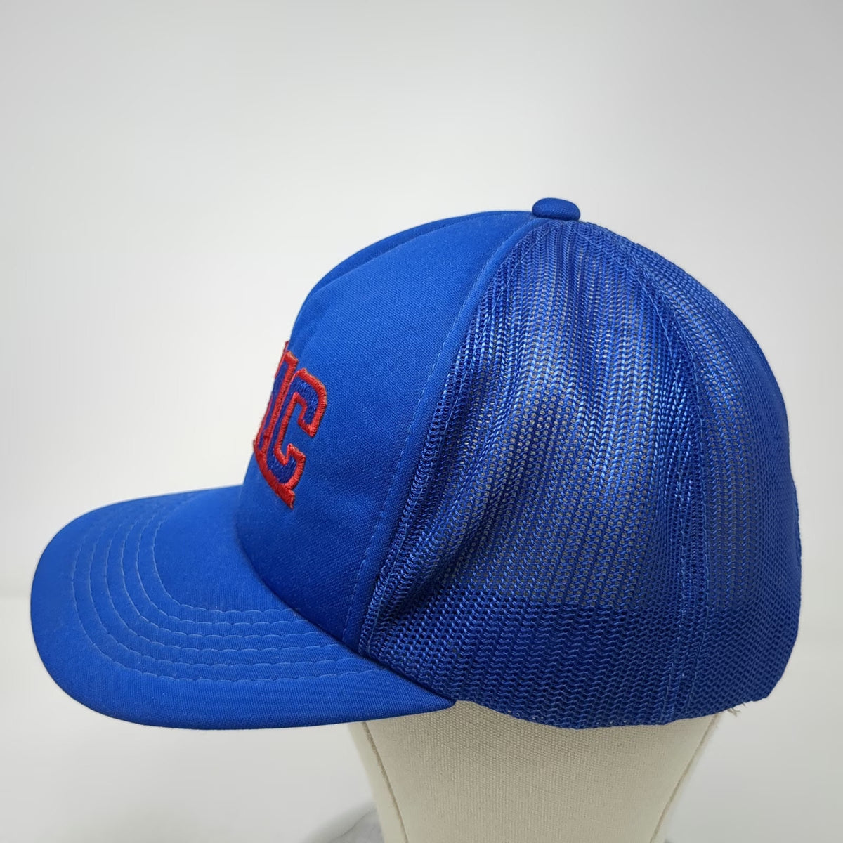 Mona GMC Trucker Hat Blue Red One Size Mesh Back Snapback Embroidered Logo