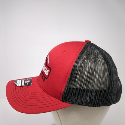 Dos Amigos Framing Snapback Trucker Hat Red One Size Adjustable Mesh Back