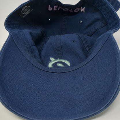 Captiv8 Peloton Blue One Size Baseball Cap Slideback Distressed Cotton Logo Hat