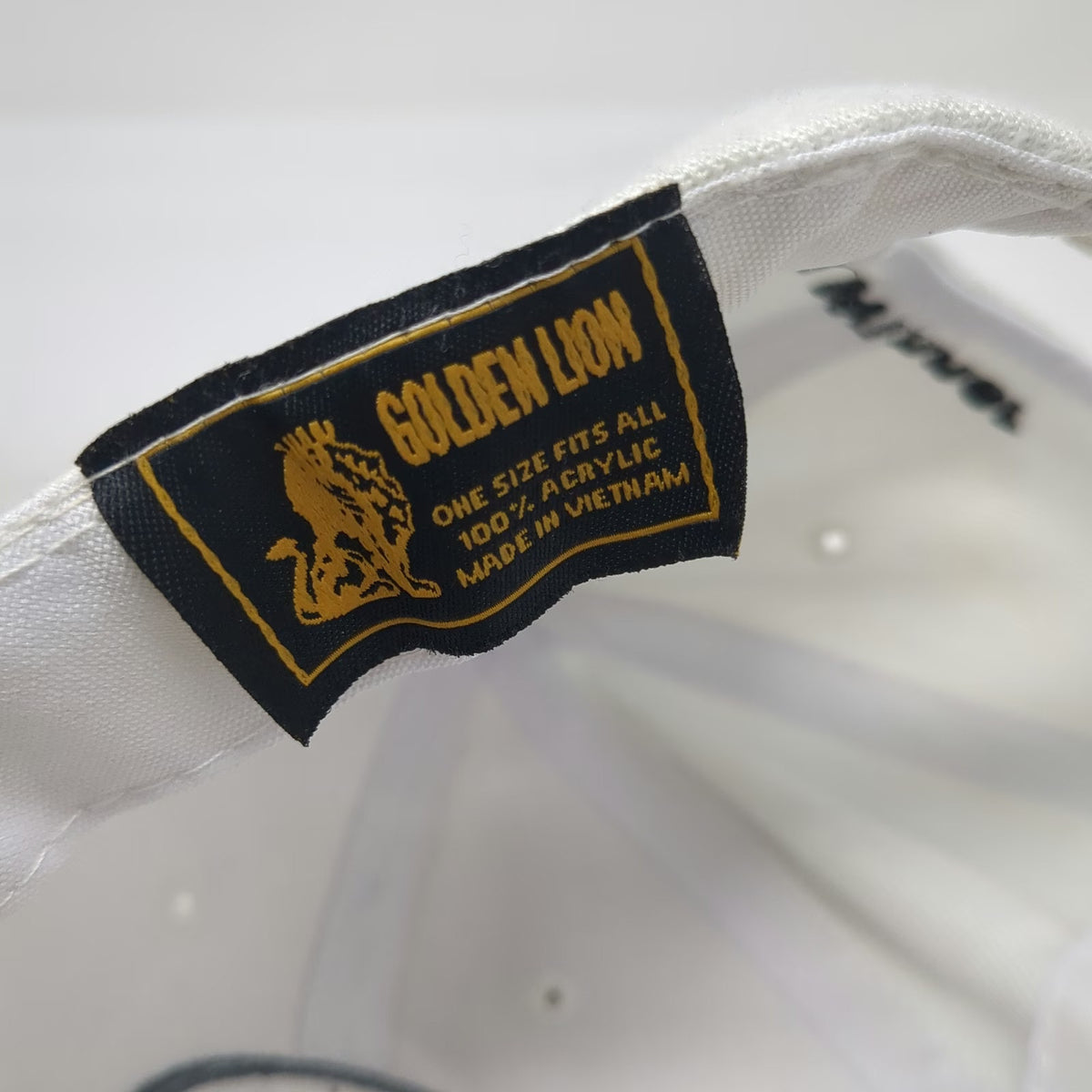 Golden Lion Baseball Cap White One Size Las Vegas Casino Dice Big Winner Hat