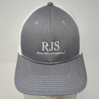RJS Invitational Snapback Trucker Hat Gray OS Adjustable Mesh Port Authority