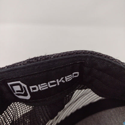 Decked Snapback Mesh Back Trucker Hat Gray OSFA Embroidered Colorblock