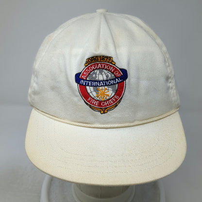 Embroidery Services 5 Panel Hat White One Size Fire Chiefs Patch Rope Slideback