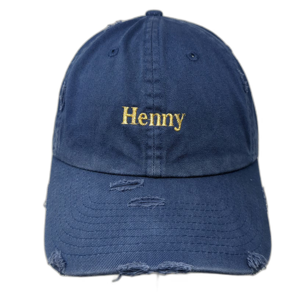 KBETHOS Baseball Cap Blue One Size Henny Embroidery Cotton Slideback Buckle Hat