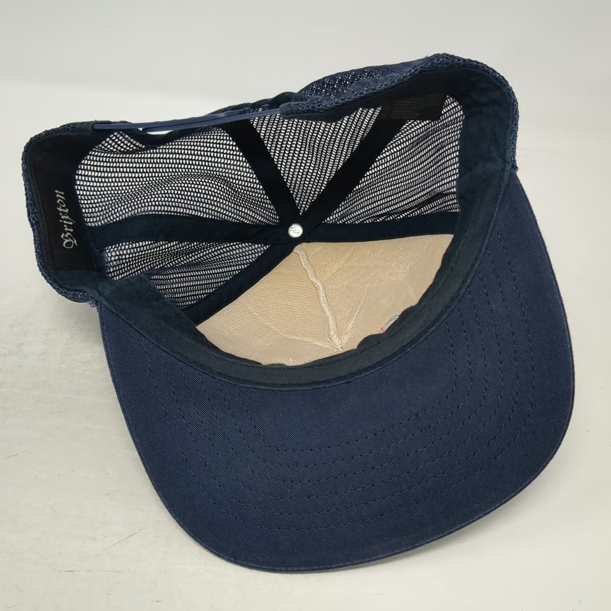 Brixton Trucker Hat Blue One Size Custom Quality Patch Snapback Mesh Back Cap