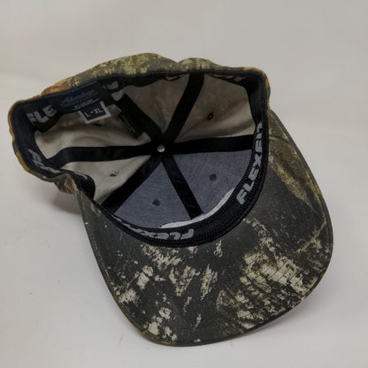 Mossy Oak Men's Fitted Camo Hat Size L-XL Embroidered Tiffin Loader Crane Logo