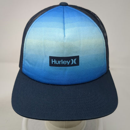Hurley Trucker Hat Blue One Size Ombre Mesh Back Snapback Adjustable Flat Brim