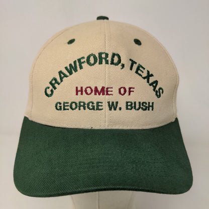 Falcon Men's Slideback Hat Tan Adjustable Embroidered Crawford TX George W. Bush