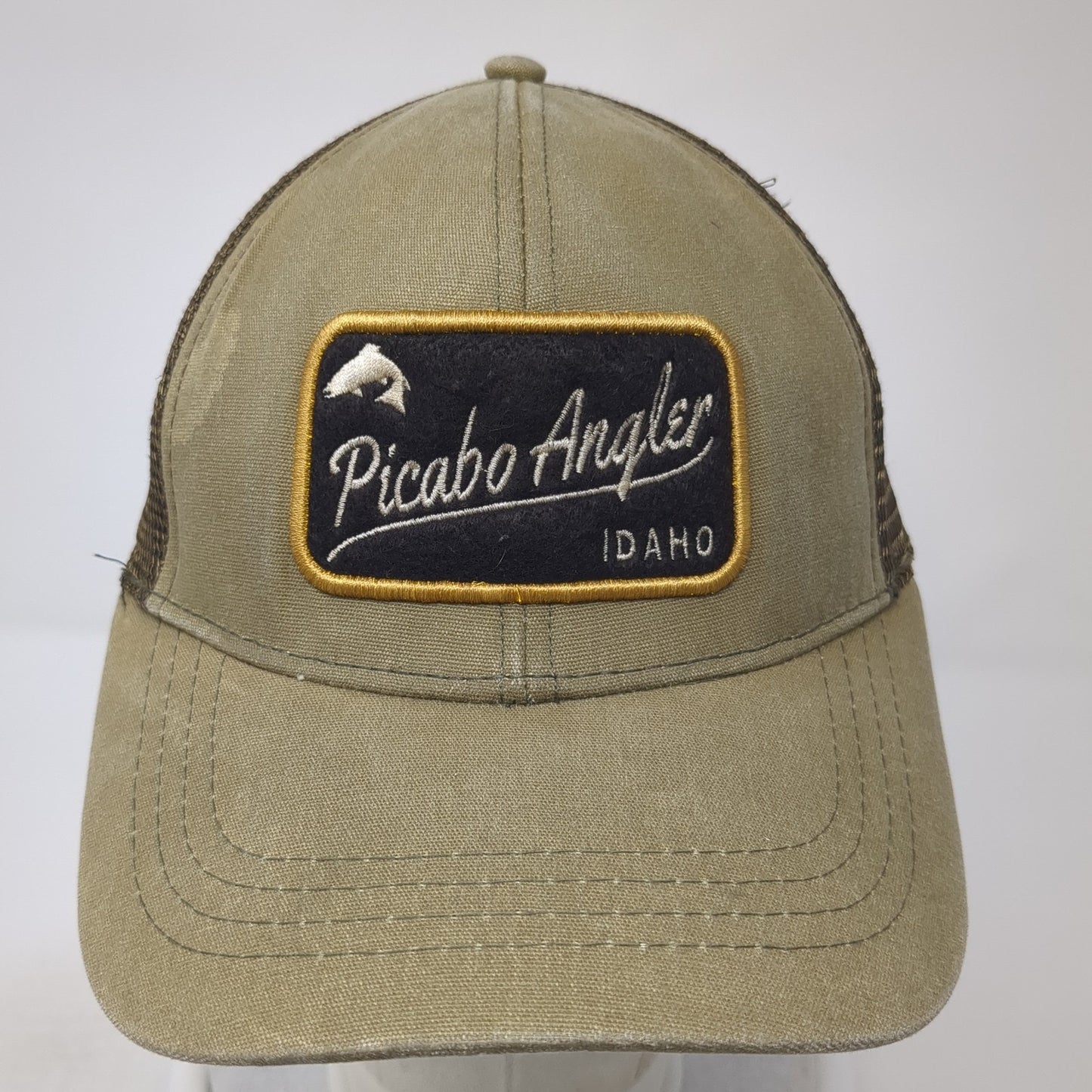 Picabo Angler Idaho Trucker Hat Brown One Size Adjustable Mesh Back Ouray
