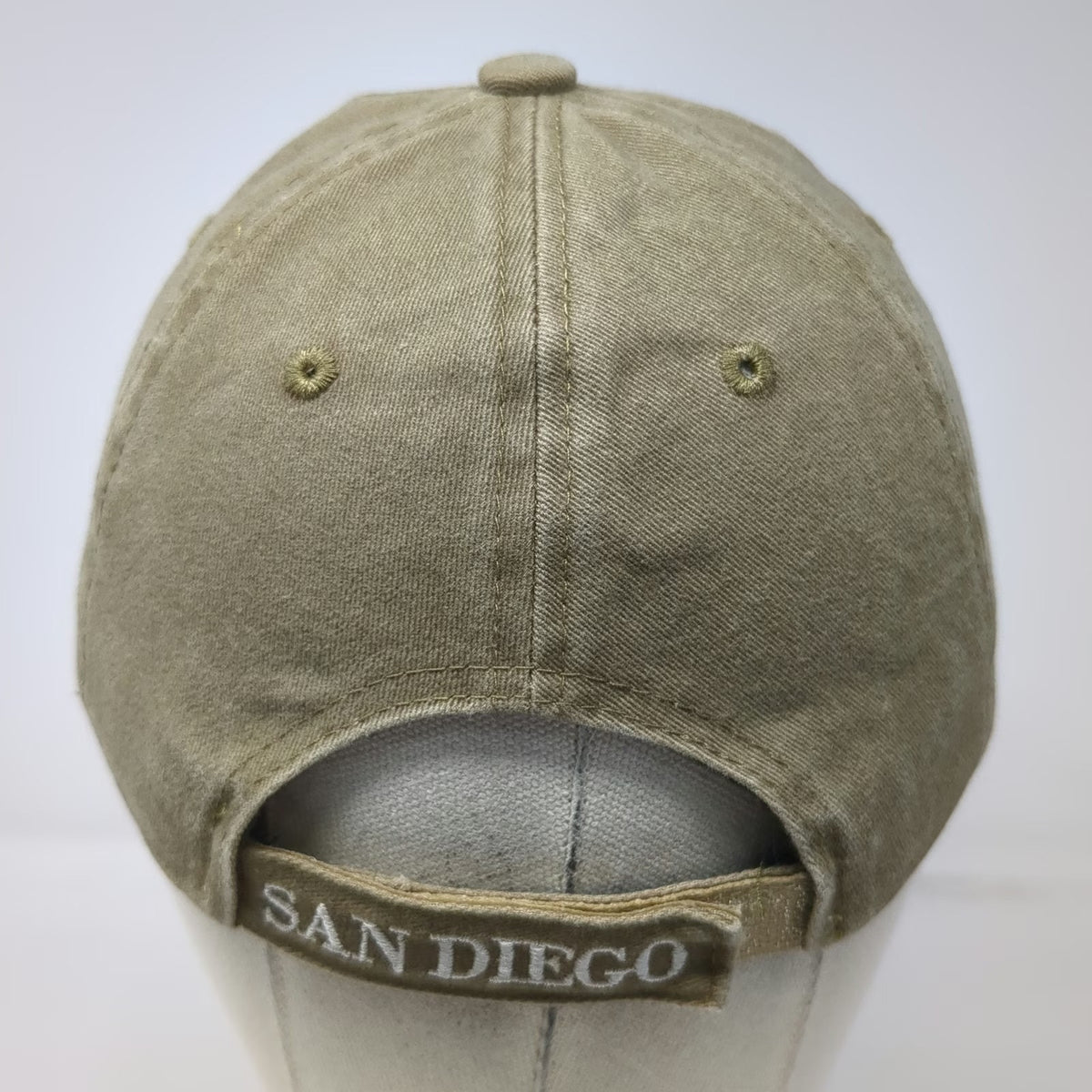 Brown Baseball Cap San Diego California Est 1850 One Size Hat Strapback Cotton