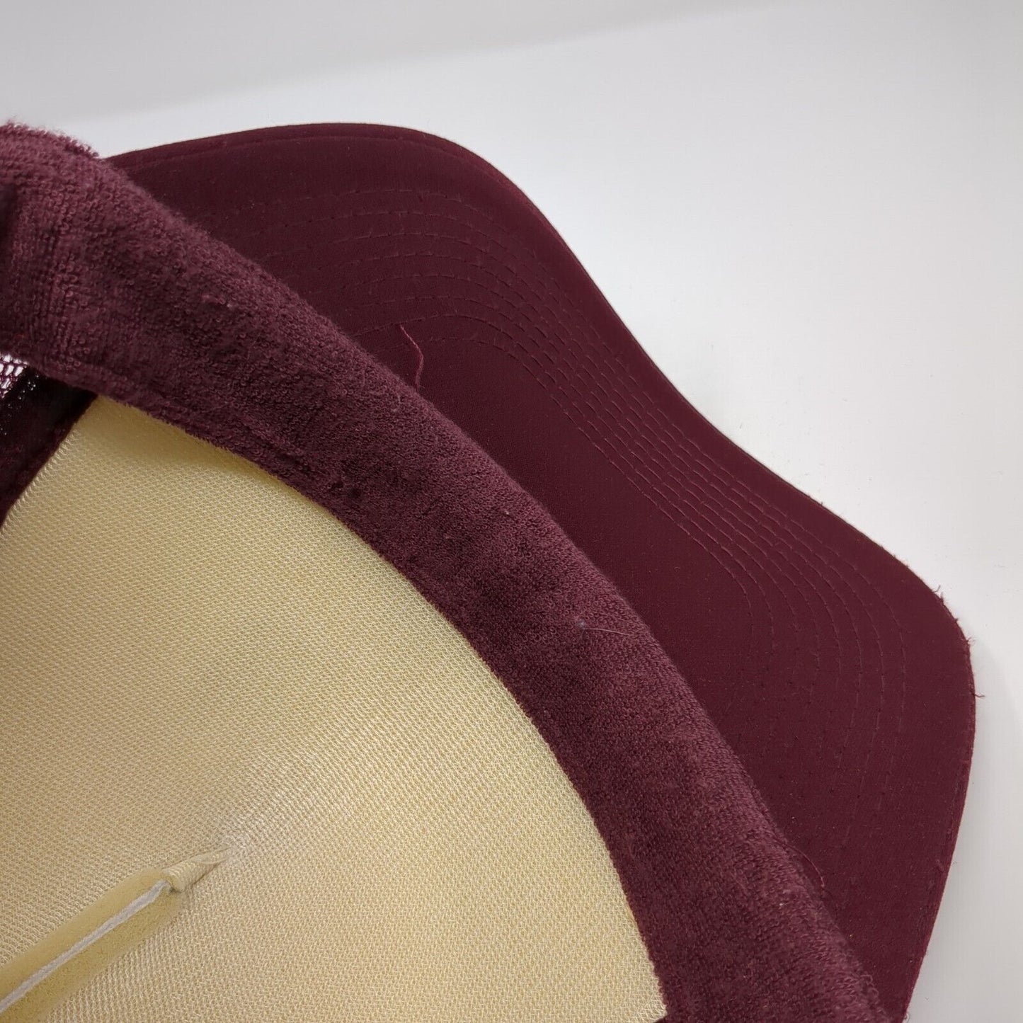 Lake Vibes Snapback Trucker Hat Red One Size Adjustable Mesh Back Rope