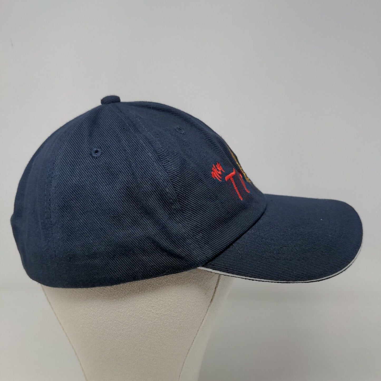 Unbranded Men's Strapback Hat Blue OSFA Embroidered Tribe Logo Pineapple Cotton