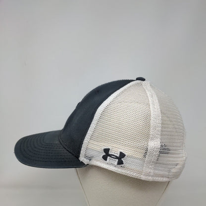 F Initial Snapback Trucker Hat Blue OSFM Low Profile Fit Mesh Back Under Armour