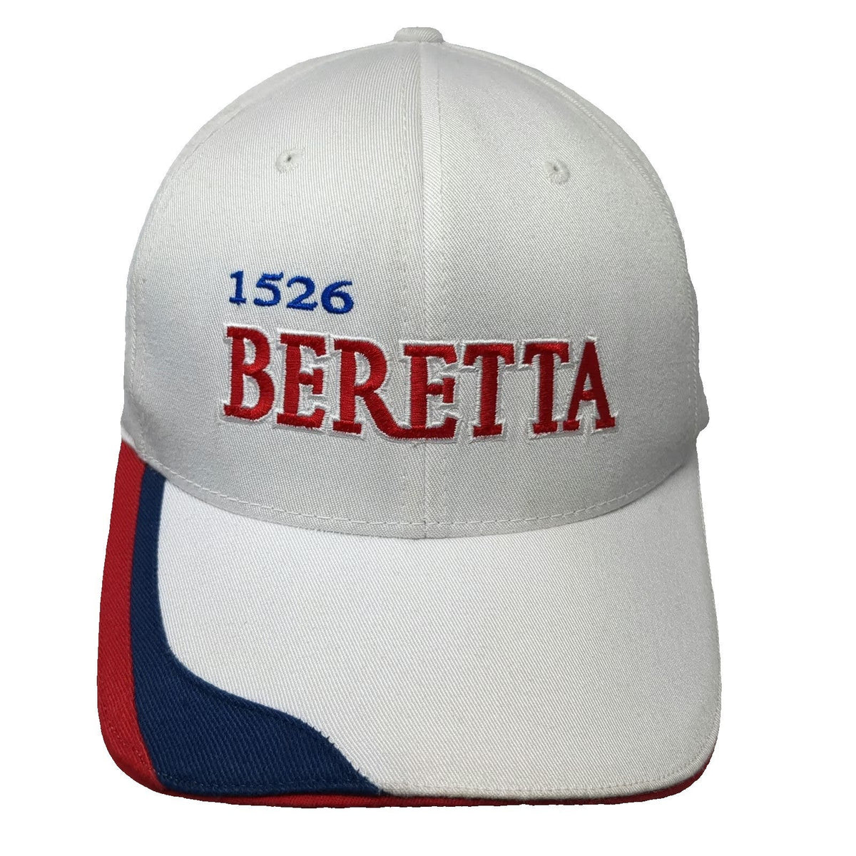 Beretta Baseball Cap White One Size Flexfit Embroidered Logo Curved Brim Hat