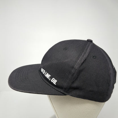 Red Line Oil Snapback Hat Black One Size Adjustable Embroidered 6 Panel Cotton