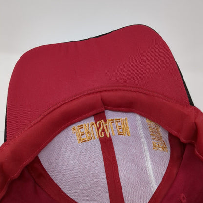 Jerusalem Strapback Hat Red One Size Adjustable 6 Panel Embroidered Patriotic
