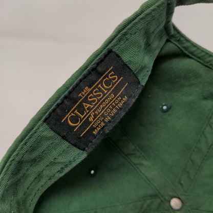 Outlaw 1963 Slideback Hat Green One Size Embroidered 6 Panel Yupoong