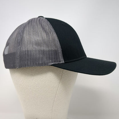 Richardson 115 Trucker Hat Black Gray L EquipmentShare Gear Logo Mesh Snapback