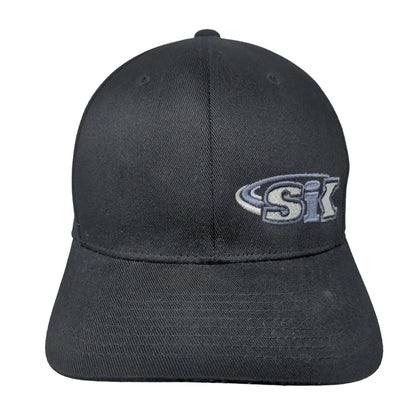 Flexfit Fitted SiK Hat Black Size S-M Embroidered Logo Polycotton