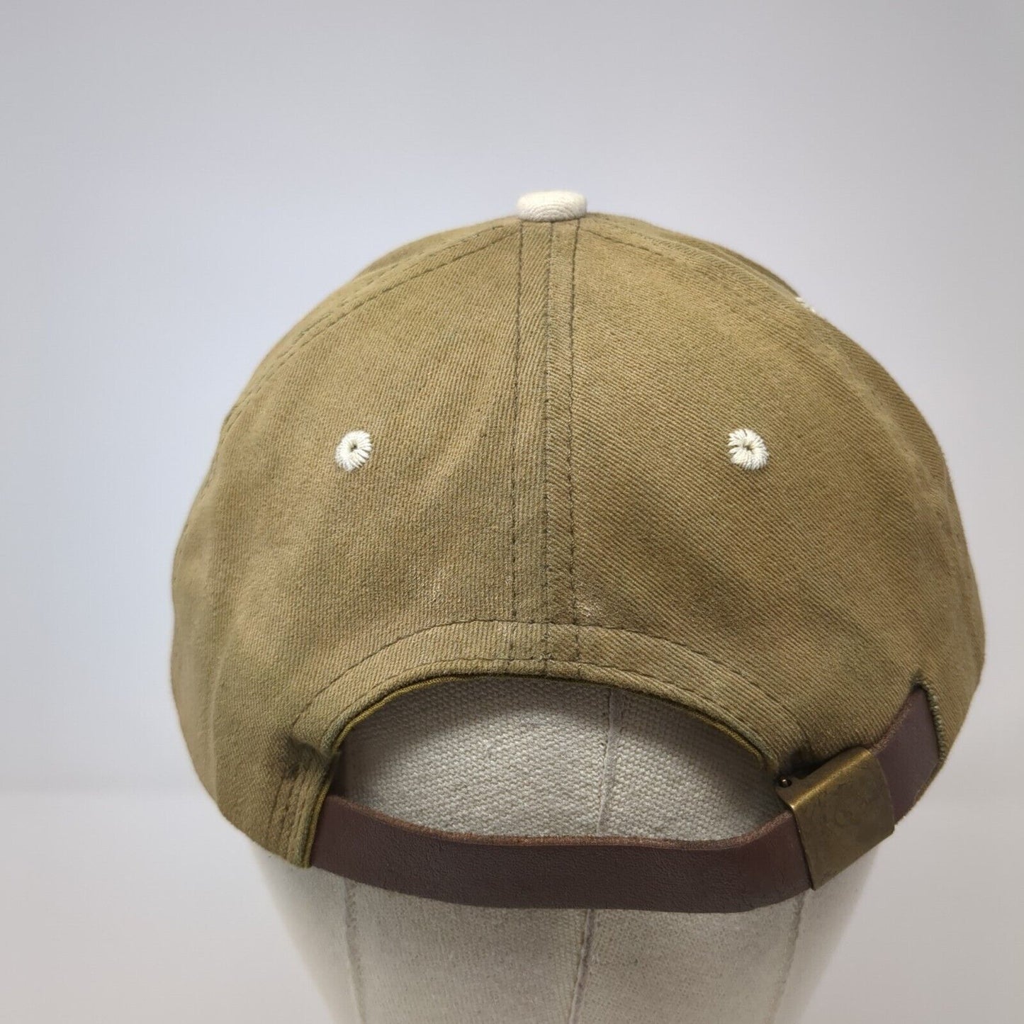 Top Flite Baseball Cap Brown One Size Adjustable Embroidered Vented Holes