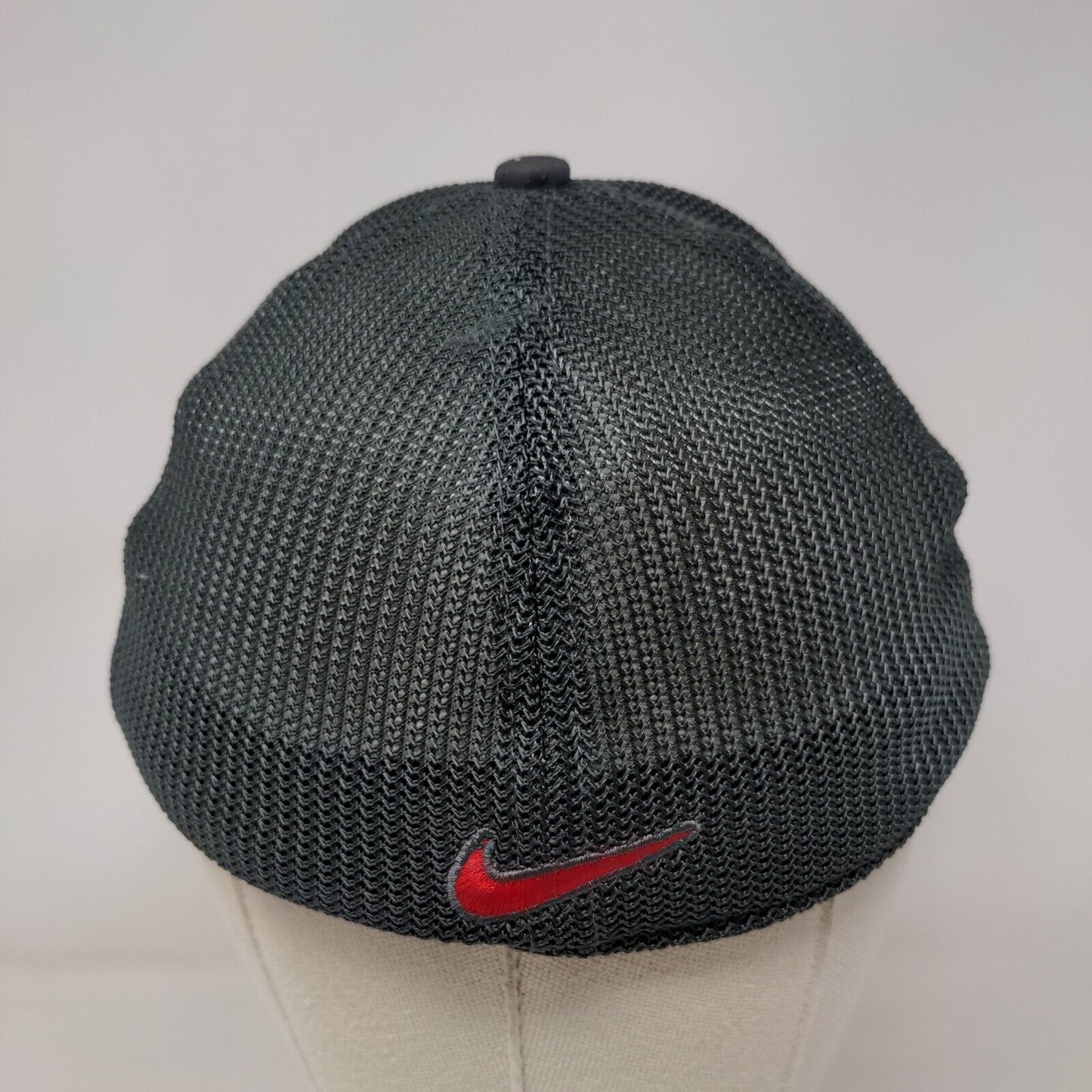 Ole Miss Rebels Fitted Mesh Back Hat Nike Legacy 91 Dri Fit Gray NCAA