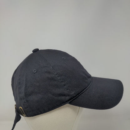 Unbranded Slideback Hat Black One Size Adjustable Vented Holes Blank Cotton